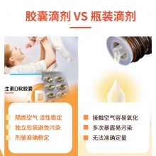 星鯊維生素D滴劑(膠囊型)30粒兒童補鈣補充維生素D發育遲緩佝僂病