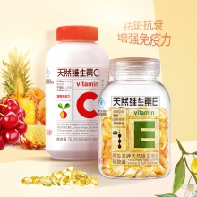 【禮盒裝】養生堂牌天然維生素E軟膠囊90粒+天然維生素C120片VC